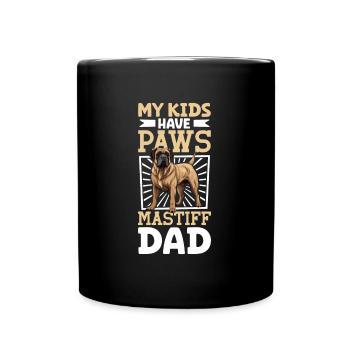 Assyrian Mastiff Papa - Tasse einfarbig - Schwarz - Vorne