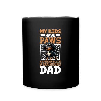 Austrian Black and Tan Hound Papa - Tasse einfarbig - Schwarz - Vorne