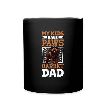 Französischer Wasserhund Papa - Tasse einfarbig - Schwarz - Vorne
