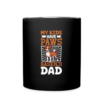 Basenji Papa - Mug uni - noir - Devant