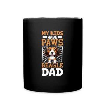 Papa Beagle - Mug uni - noir - Devant