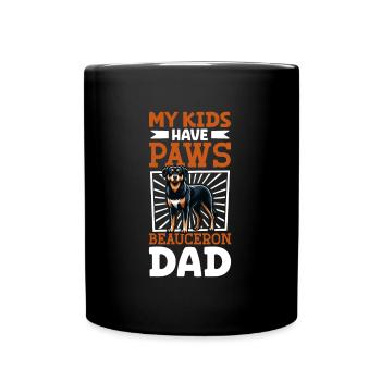 Beauceron Papa - Tasse einfarbig - Schwarz - Vorne