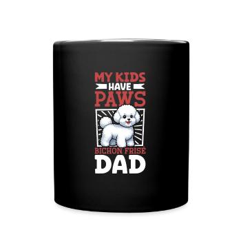 Bichon Frisé Papa - Tasse einfarbig - Schwarz - Vorne