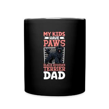 Terrier noir russe papa - Mug uni - noir - Devant