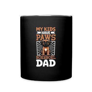 Boerboel Papa - Tasse einfarbig - Schwarz - Vorne