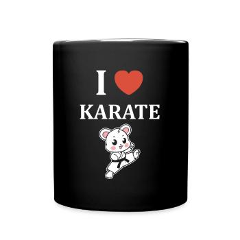 Karate - Tasse einfarbig - Schwarz - Vorne