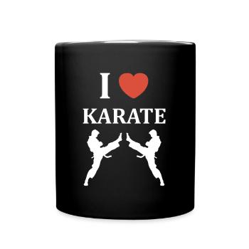 Karate - Tasse einfarbig - Schwarz - Vorne