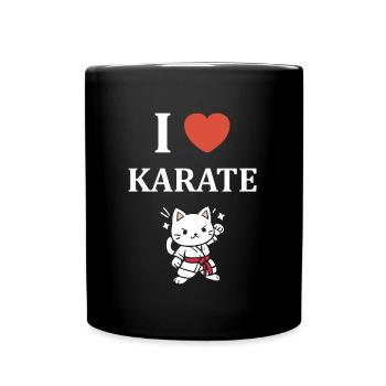 Karate - Tasse einfarbig - Schwarz - Vorne