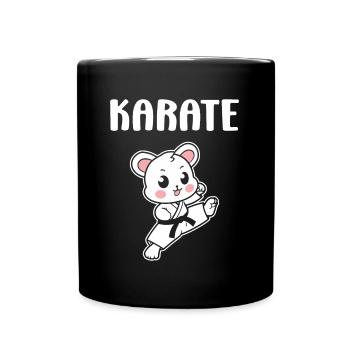 Karate - Tasse einfarbig - Schwarz - Vorne
