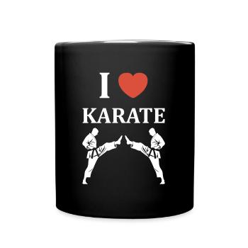Karate - Tasse einfarbig - Schwarz - Vorne