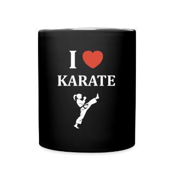Karate - Tasse einfarbig - Schwarz - Vorne