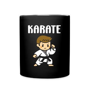 Karate - Tasse einfarbig - Schwarz - Vorne