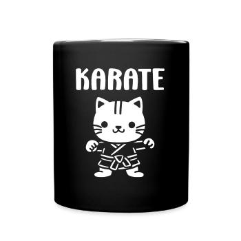 Karate - Tasse einfarbig - Schwarz - Vorne