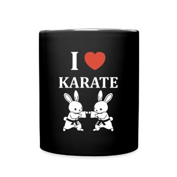 Karate - Tasse einfarbig - Schwarz - Vorne