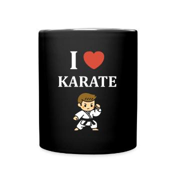 Karate - Tasse einfarbig - Schwarz - Vorne