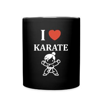 Karate - Tasse einfarbig - Schwarz - Vorne