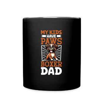 Boxer Papa - Tasse einfarbig - Schwarz - Vorne