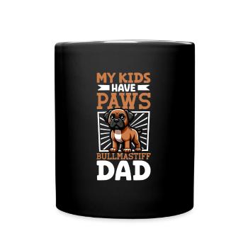 Papa bullmastiff - Mug uni - noir - Devant