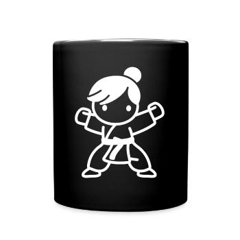 Karate - Tasse einfarbig - Schwarz - Vorne