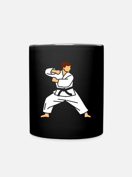 Karate - Tasse einfarbig - Schwarz