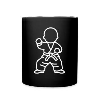 Karate - Tasse einfarbig - Schwarz - Vorne