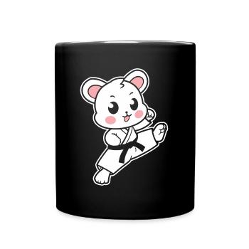 Karate - Tasse einfarbig - Schwarz - Vorne