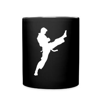 Karate - Tasse einfarbig - Schwarz - Vorne