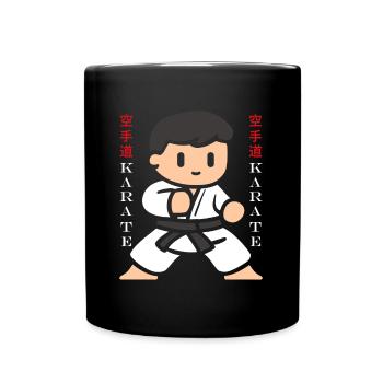 Karate - Tasse einfarbig - Schwarz - Vorne