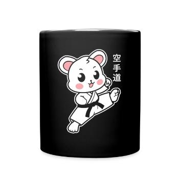 Karate - Tasse einfarbig - Schwarz - Vorne