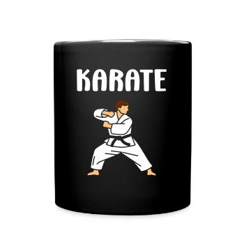 Karate - Tasse einfarbig - Schwarz - Vorne
