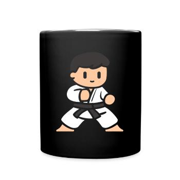 Karate - Tasse einfarbig - Schwarz - Vorne