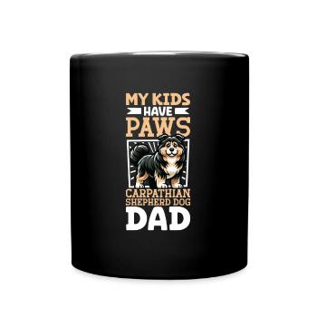 Carpathian Shepherd Dog Papa - Tasse einfarbig - Schwarz - Vorne