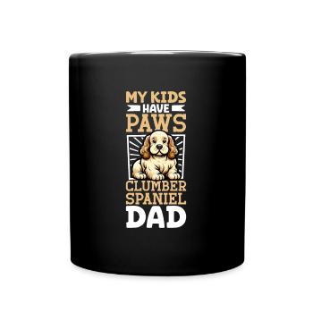 Clumber Spaniel Dad - Full Colour Mug - black - Front