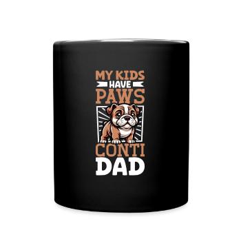 Continental Bulldog Papa - Tasse einfarbig - Schwarz - Vorne