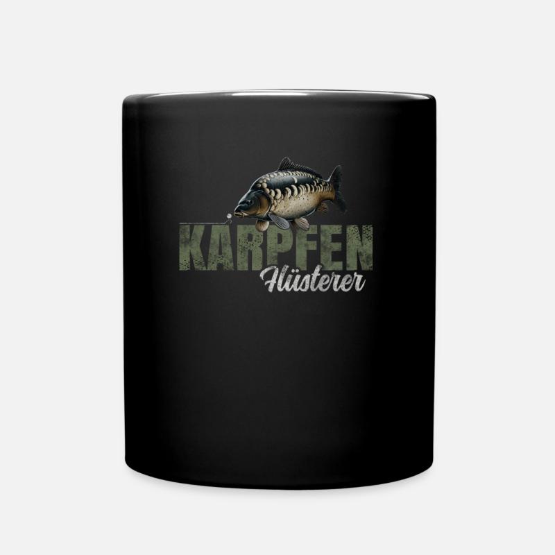 Karpfen Flüsterer - Tasse einfarbig - Schwarz