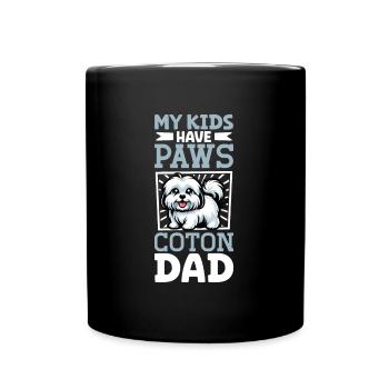 Coton de Tulear Papa - Mug uni - noir - Devant