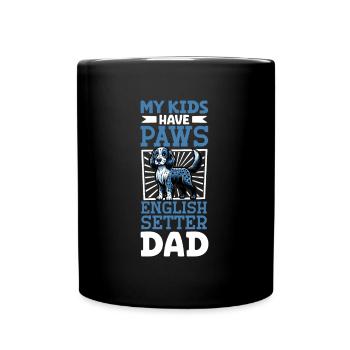 Papa setter anglais - Mug uni - noir - Devant