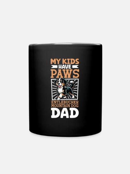 Entlebucher Sennenhund Papa - Tasse einfarbig - Schwarz