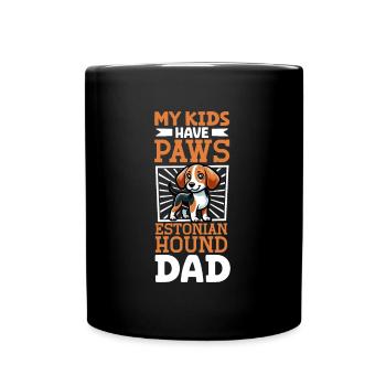 Papa lévrier estonien - Mug uni - noir - Devant