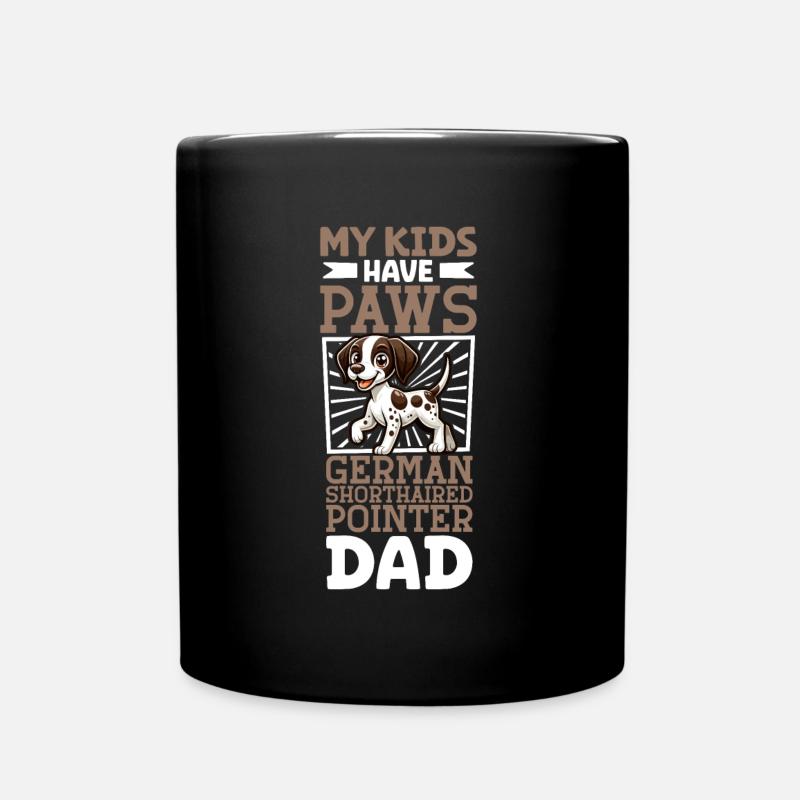 Deutsch Kurzhaar Papa - Tasse einfarbig - Schwarz