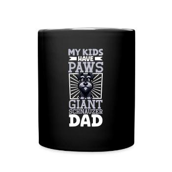 Papa Schnauzer géant - Mug uni - noir - Devant