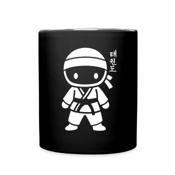 Taekwondo - Tasse einfarbig - Schwarz - Vorne
