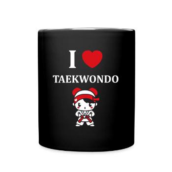 Taekwondo - Tasse einfarbig - Schwarz - Vorne