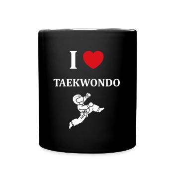 Taekwondo - Tasse einfarbig - Schwarz - Vorne