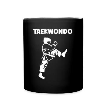 Taekwondo - Tasse einfarbig - Schwarz - Vorne
