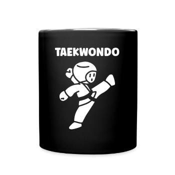 Taekwondo - Tasse einfarbig - Schwarz - Vorne