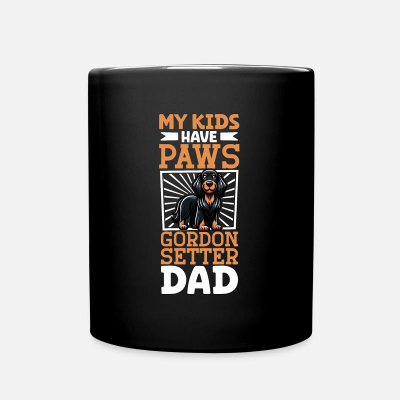 Gordon Setter Papa - Tasse einfarbig - Schwarz