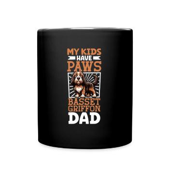 Grand Basset Griffon Vendéen Papa - Tasse einfarbig - Schwarz - Vorne