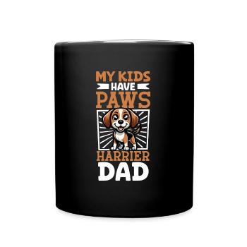Harrier Papa - Tasse einfarbig - Schwarz - Vorne