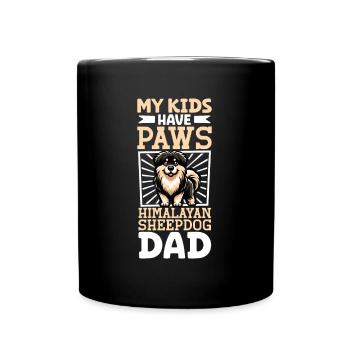 Himalaya Schäferhund Papa - Tasse einfarbig - Schwarz - Vorne